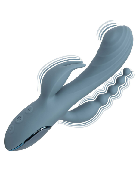 CALEXOTICS - VIBRADOR TRIPLE ÉXTASIS GRIS