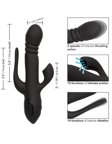 CALEXOTICS - VIBRADOR TRIPLE EUPHORIA NEGRO