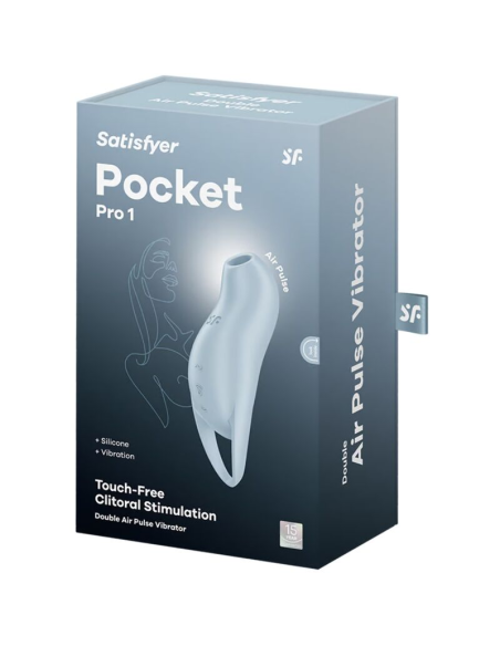 SATISFYER - POCKET PRO 1 ESTIMULADOR CLÍTORIS AZUL CLARO