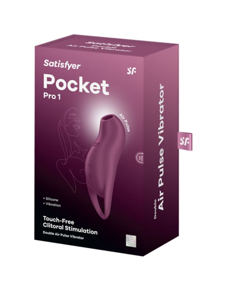 SATISFYER - POCKET PRO 1 ESTIMULADOR CLÍTORIS GRANATE