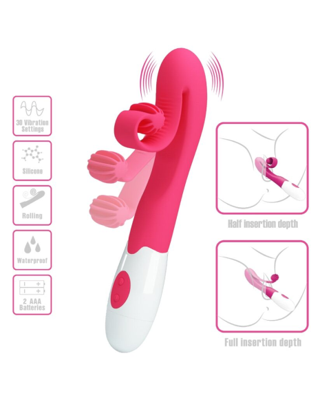 ROMANCE - VIBRADOR Y ESTIMULADOR 30 VELOCIDADES ROSA