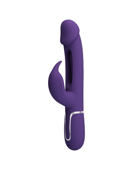 PRETTY LOVE - KAMPAS VIBRADOR RABBIT 3 EN 1 MULTIFUNCIÓN CON LENGUA VIOLETA