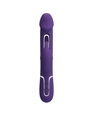 PRETTY LOVE - KAMPAS VIBRADOR RABBIT 3 EN 1 MULTIFUNCIÓN CON LENGUA VIOLETA