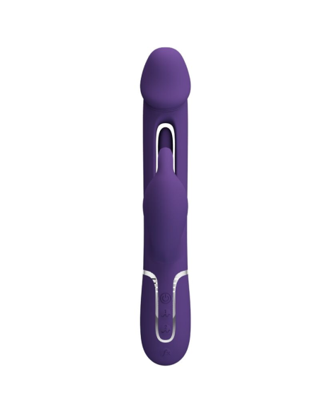 PRETTY LOVE - KAMPAS VIBRADOR RABBIT 3 EN 1 MULTIFUNCIÓN CON LENGUA VIOLETA
