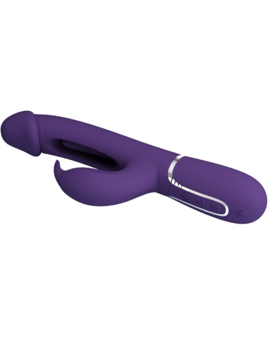 PRETTY LOVE - KAMPAS VIBRADOR RABBIT 3 EN 1 MULTIFUNCIÓN CON LENGUA VIOLETA