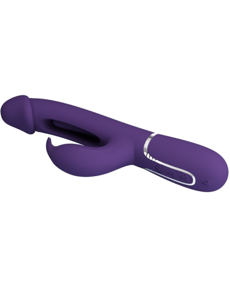 PRETTY LOVE - KAMPAS VIBRADOR RABBIT 3 EN 1 MULTIFUNCIÓN CON LENGUA VIOLETA