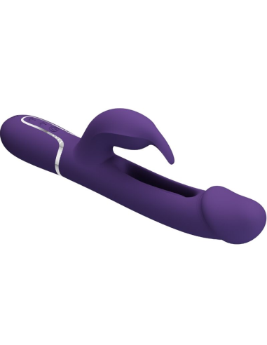 PRETTY LOVE - KAMPAS VIBRADOR RABBIT 3 EN 1 MULTIFUNCIÓN CON LENGUA VIOLETA