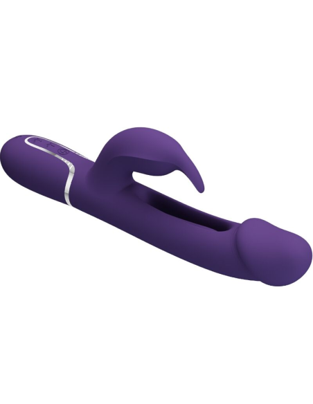PRETTY LOVE - KAMPAS VIBRADOR RABBIT 3 EN 1 MULTIFUNCIÓN CON LENGUA VIOLETA