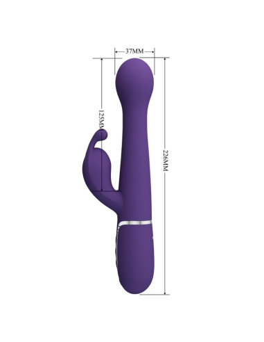 PRETTY LOVE - DEJON VIBRADOR RABBIT 3 EN 1 MULTIFUNCIÓN MORADO