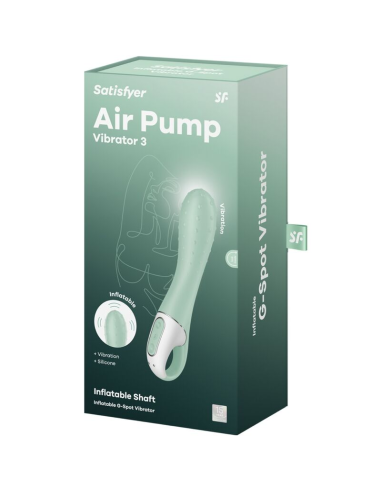 SATISFYER - AIR PUMP VIBRADOR 3 INFLABLE PUNTO G MENTA