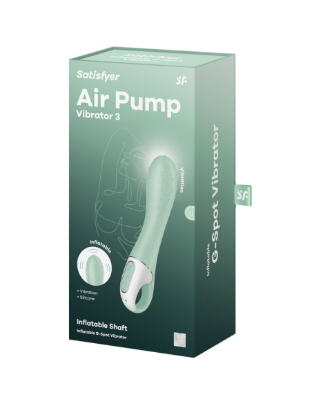 SATISFYER - AIR PUMP VIBRADOR 3 INFLABLE PUNTO G MENTA
