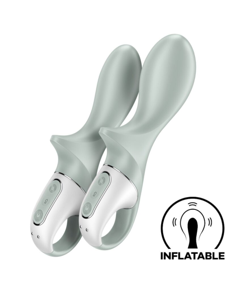 SATISFYER - AIR PUMP BOOTY 3 VIBRADOR ANAL INFLABLE VERDE GRIS
