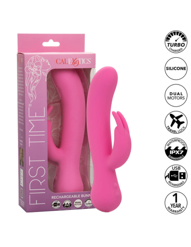 CALEXOTICS - FIRST TIME VIBRADOR RABBIT RECARGABLE ROSA