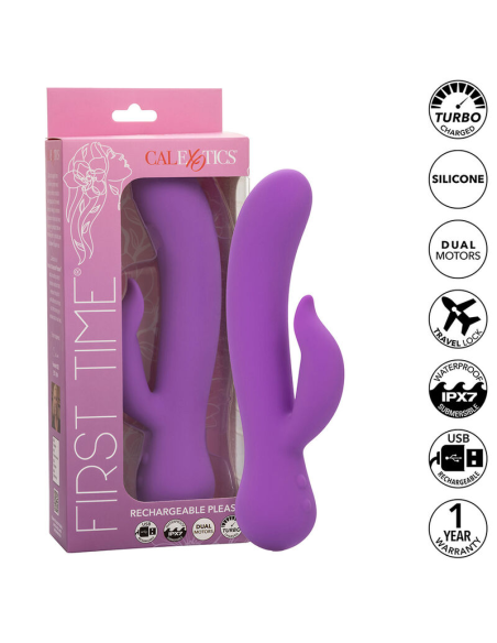 CALEXOTICS - FIRST TIME VIBRADOR COMPLACIENTE RECARGABLE MORADO
