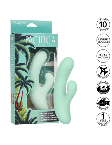 CALEXOTICS - PACIFICA FIJI VIBRADOR Y ESTIMULADOR PUNTO G 10 VIBRACIONES AQUA