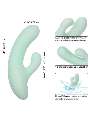 CALEXOTICS - PACIFICA FIJI VIBRADOR Y ESTIMULADOR PUNTO G 10 VIBRACIONES AQUA