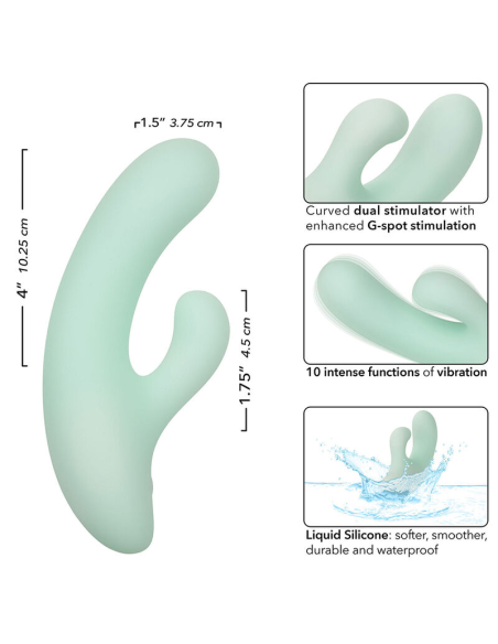 CALEXOTICS - PACIFICA FIJI VIBRADOR Y ESTIMULADOR PUNTO G 10 VIBRACIONES AQUA