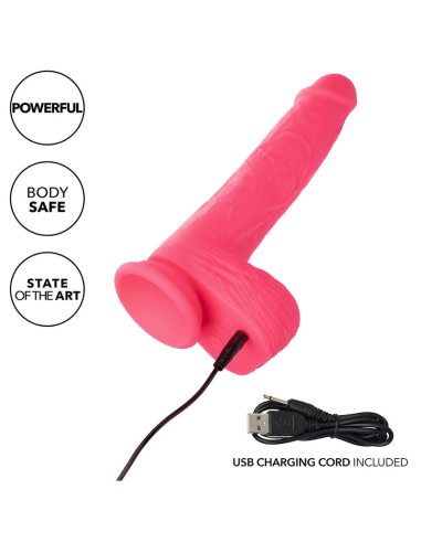 CALEXOTICS - STUDS VIBRADOR REALÍSTICO 10 VIBRACIONES Y ROSA