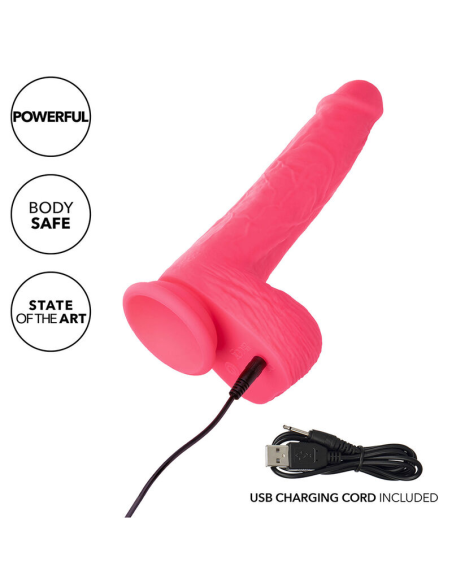 CALEXOTICS - STUDS VIBRADOR REALÍSTICO 10 VIBRACIONES Y ROSA