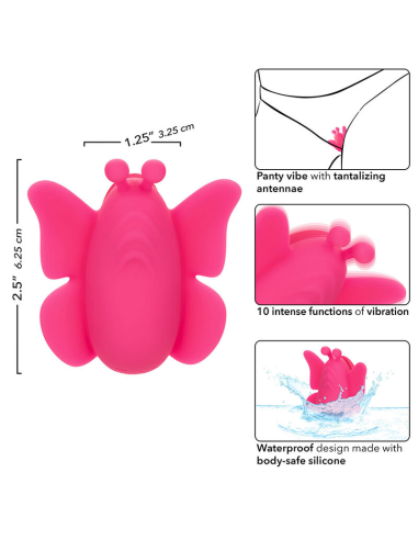 CALEXOTICS - NEON VIBES THE FLUTTER VIBE ESTIMULADOR 10 VIBRACIONES ROSA