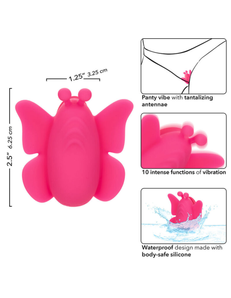 CALEXOTICS - NEON VIBES THE FLUTTER VIBE ESTIMULADOR 10 VIBRACIONES ROSA