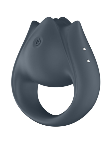 SATISFYER - PERFECT PAIR 2 MULTIVIBRADOR 2 EN 1 ANILLO PARA PENE and ESTIMULADOR DE DEDO GRIS