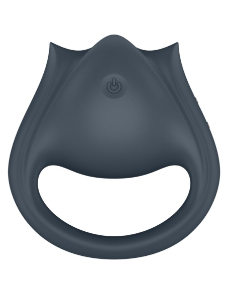 SATISFYER - PERFECT PAIR 2 MULTIVIBRADOR 2 EN 1 ANILLO PARA PENE and ESTIMULADOR DE DEDO GRIS