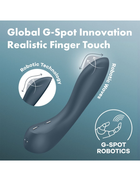 SATISFYER - G-SPOT WAVE 4 VIBRADOR 12 PROGRAMAS DE VIBRACIÓN GRIS OSCURO