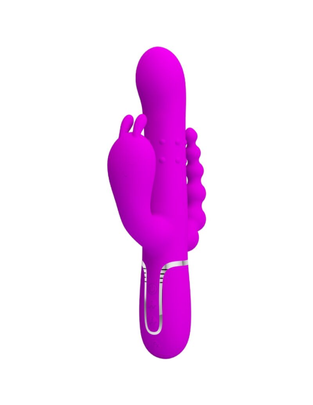 PRETTY LOVE - CAMMY TRIPLE VIBRADOR MULTIFUNCIÓN 4 EN 1 ROSA