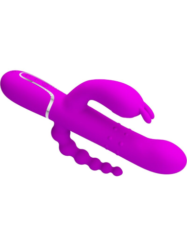PRETTY LOVE - CAMMY TRIPLE VIBRADOR MULTIFUNCIÓN 4 EN 1 ROSA