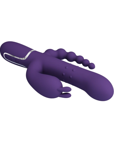 PRETTY LOVE - CAMMY TRIPLE VIBRADOR MULTIFUNCIÓN 4 EN 1 MORADO