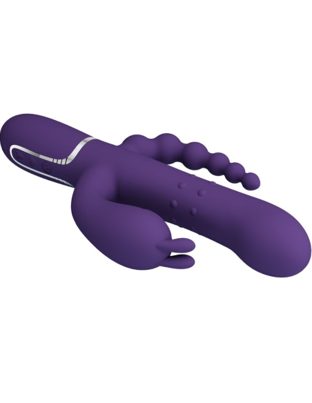PRETTY LOVE - CAMMY TRIPLE VIBRADOR MULTIFUNCIÓN 4 EN 1 MORADO
