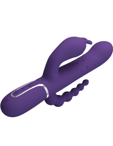 PRETTY LOVE - CAMMY TRIPLE VIBRADOR MULTIFUNCIÓN 4 EN 1 MORADO