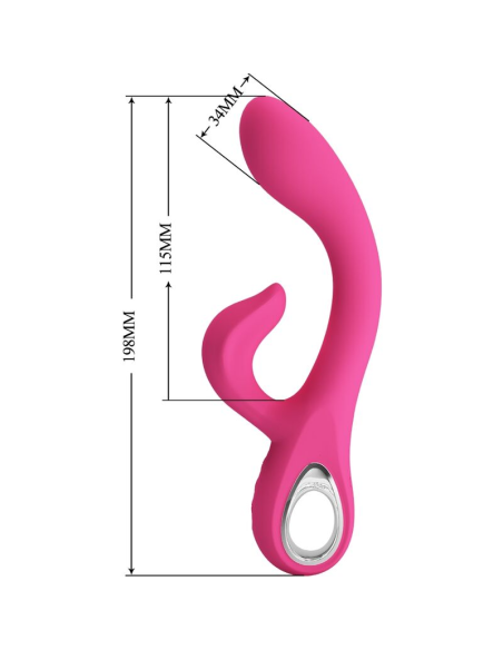 PRETTY LOVE - FRITZ VIBRADOR RABBIT 12 VIBRACIONES ROSA