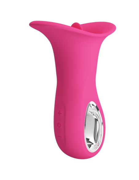 PRETTY LOVE - CLYDE VIBRADOR ORAL LENGUA VIBRADORA 12 VIBRACIONES ROSA