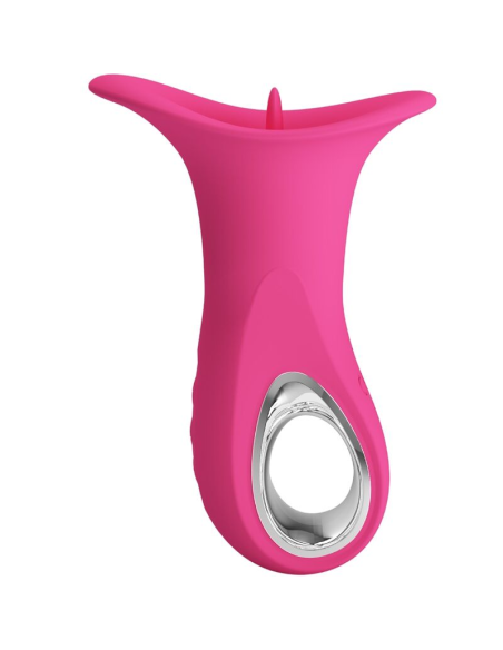 PRETTY LOVE - CLYDE VIBRADOR ORAL LENGUA VIBRADORA 12 VIBRACIONES ROSA