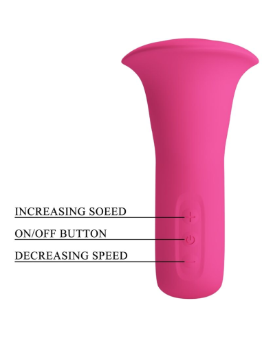 PRETTY LOVE - CLYDE VIBRADOR ORAL LENGUA VIBRADORA 12 VIBRACIONES ROSA