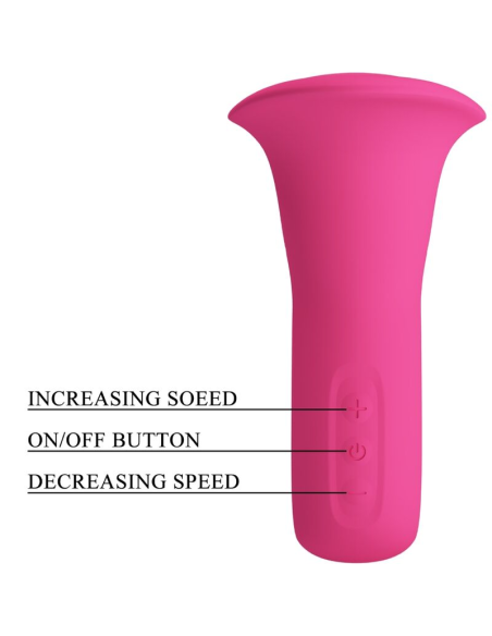 PRETTY LOVE - CLYDE VIBRADOR ORAL LENGUA VIBRADORA 12 VIBRACIONES ROSA