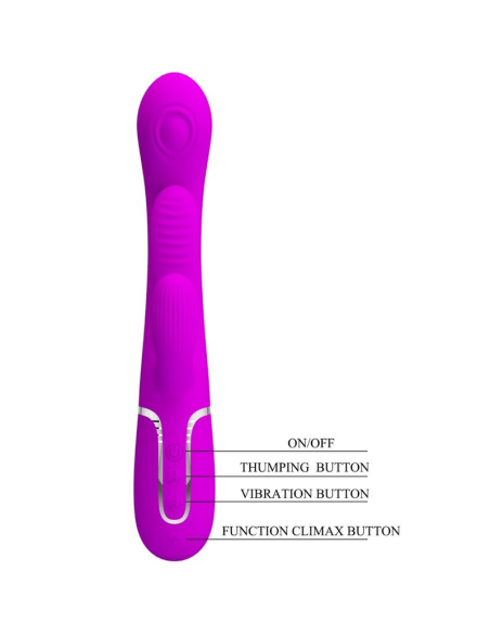 PRETTY LOVE - SHANIA TRIPLE VIBRADOR RABBIT MULTIFUNCIÓN ROSA