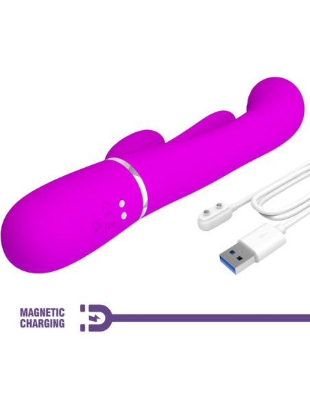 PRETTY LOVE - SHANIA TRIPLE VIBRADOR RABBIT MULTIFUNCIÓN ROSA