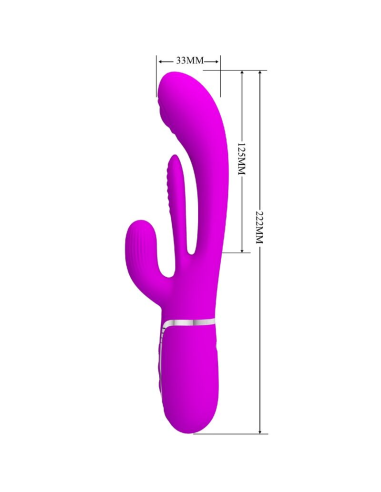 PRETTY LOVE - SHANIA TRIPLE VIBRADOR RABBIT MULTIFUNCIÓN ROSA