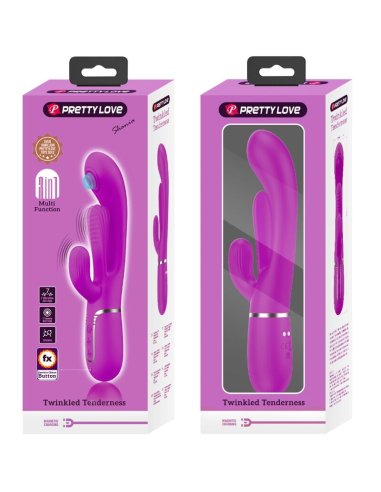 PRETTY LOVE - SHANIA TRIPLE VIBRADOR RABBIT MULTIFUNCIÓN ROSA