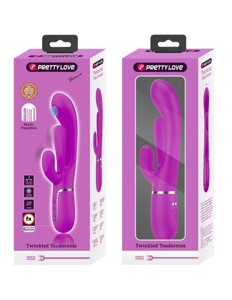 PRETTY LOVE - SHANIA TRIPLE VIBRADOR RABBIT MULTIFUNCIÓN ROSA