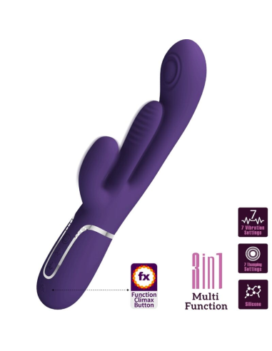 PRETTY LOVE - SHANIA TRIPLE VIBRADOR RABBIT MULTIFUNCIÓN MORADO