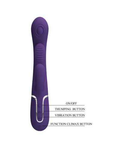 PRETTY LOVE - SHANIA TRIPLE VIBRADOR RABBIT MULTIFUNCIÓN MORADO