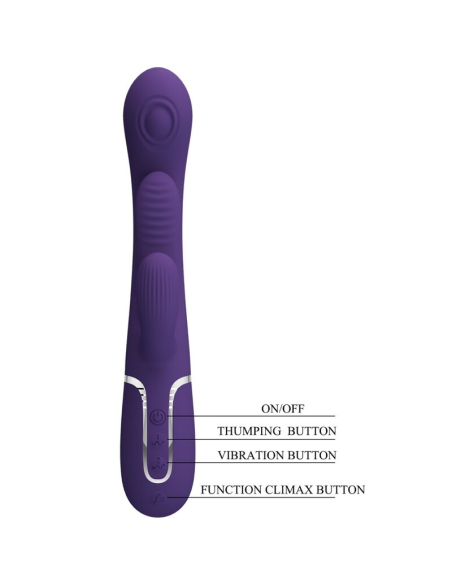 PRETTY LOVE - SHANIA TRIPLE VIBRADOR RABBIT MULTIFUNCIÓN MORADO