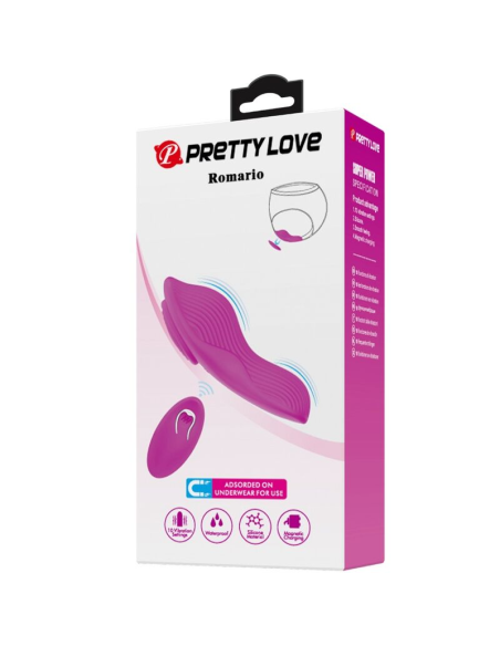 PRETTY LOVE - ROMARIO ESTIMULADOR LAY-ON CLÍTORIS CONTROL REMOTO ROSA