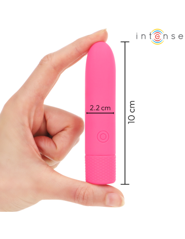 INTENSE - SYMONE BALA VIBRADORA RECARGABLE POR USB 8 VIBRACIONES ROSA 10 X 2.2 CM