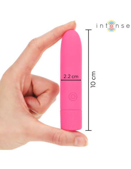 INTENSE - SYMONE BALA VIBRADORA RECARGABLE POR USB 8 VIBRACIONES ROSA 10 X 2.2 CM