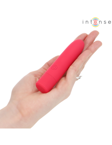 INTENSE - SYMONE BALA VIBRADORA RECARGABLE POR USB 8 VIBRACIONES ROJO 10 X 2.2 CM